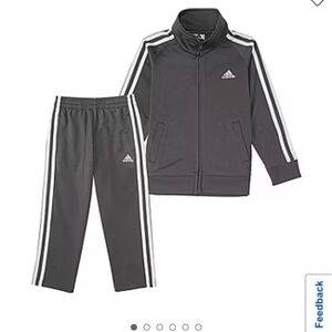 Adidas Youth Gray and White Tracksuit NWOT SIZE 4T